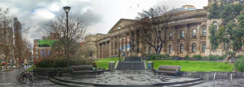 Stat Library Stairs and Lawn