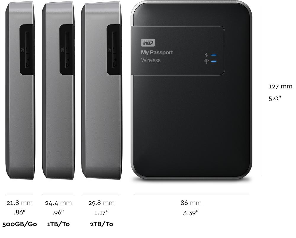 WD My Passport Wireless E2B Side