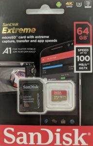 Sandisk Extreme MicroSD 64GB V30