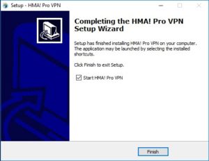 How To Install HMA VPN Finish